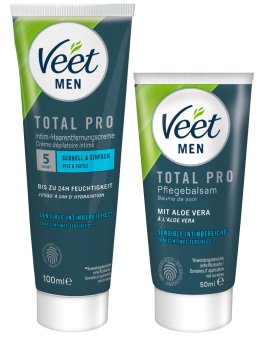 Depilační přípravky: Depilační sada pro muže Veet TOTAL PRO