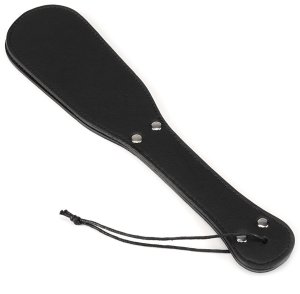 Dvojitá plácačka z recyklované kůže Black Bond – Plácačky na spanking