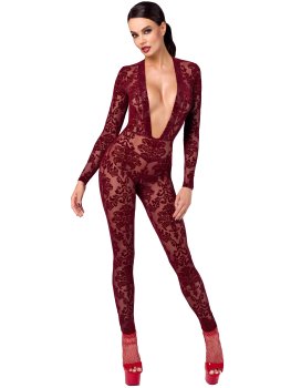 Catsuit s květinovým sametovým potiskem NOIR – Dámské catsuity a overaly