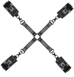 BDSM kříž s pouty na ruce a nohy Bedroom Fantasies – Bondage sady a postroje s pouty