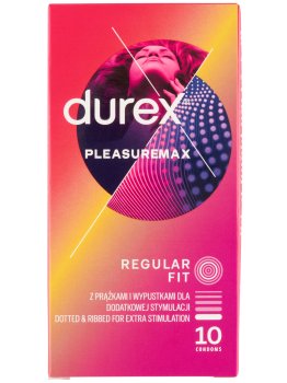 Vroubkované kondomy Durex Pleasuremax, 10 ks – Vroubkované kondomy