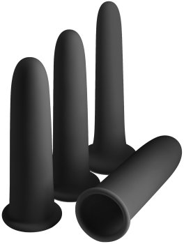 Anální dilatátor + 3 nástavce Renegade Gliders – Dilda a penisy na anální sex