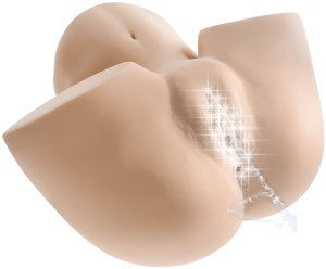 Stříkající, sací a vibrační masturbátor Squirt For Me XL – Dámská torza