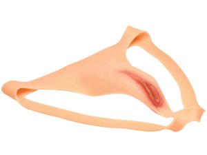 Silikonové jocksy s vaginou Pussy Strap – Crossdressing
